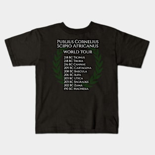 Publius Cornelius Scipio World Tour Kids T-Shirt